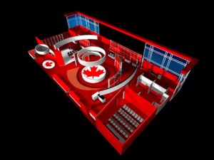 Custom Built Displays: BCEM - Canada Pavilion Rendering